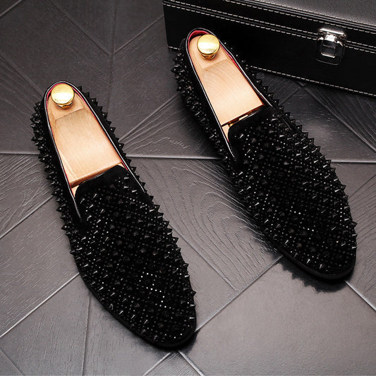 Dark Stud Loafers