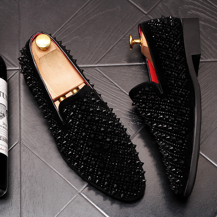 Dark Stud Loafers