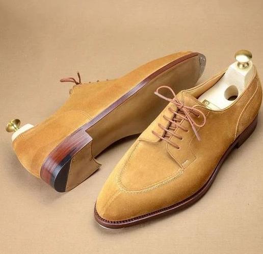 Suede Lace-Up Formal Dress Shoes