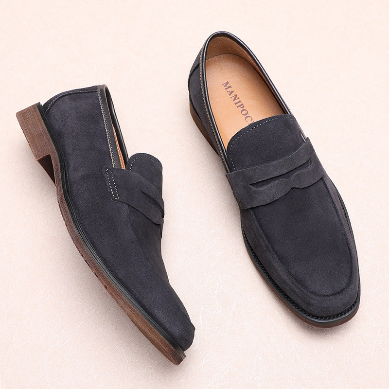 Brown Suede Summer Breathable Loafers