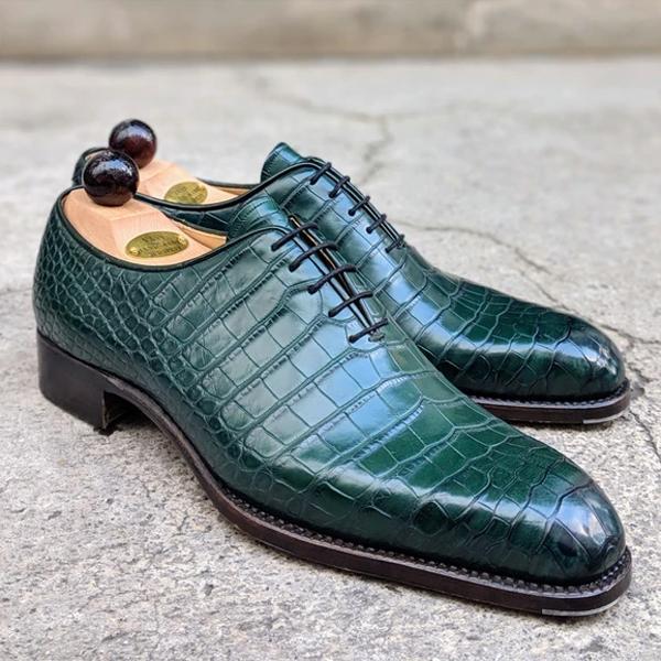 Handmade Leather Shoes Formal Texture Shoes