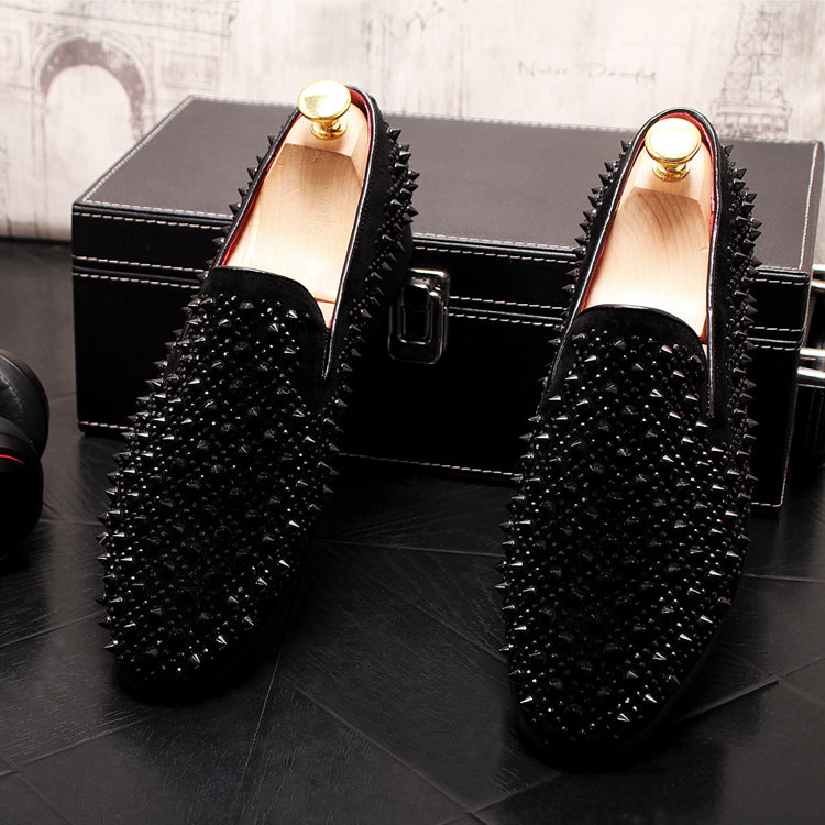 Dark Stud Loafers