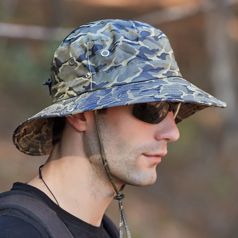 Camouflage sun hat outdoor fishing mountaineering sunshade sunscreen fisherman hat 9042