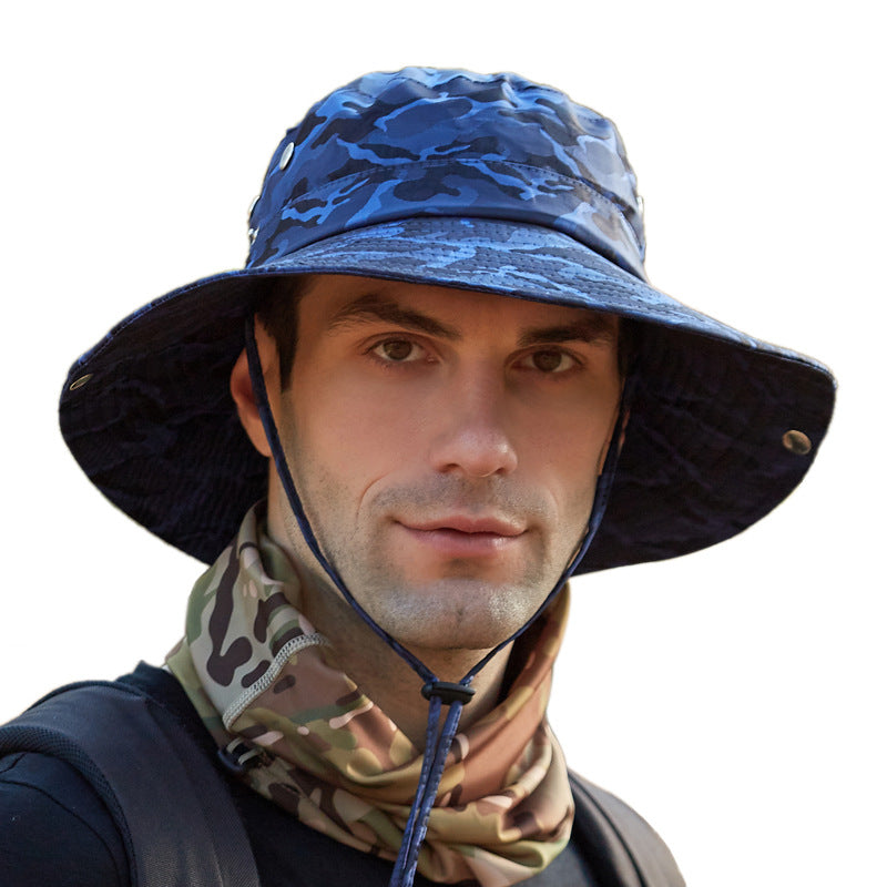 Camouflage sun hat outdoor fishing mountaineering sunshade sunscreen fisherman hat 9042