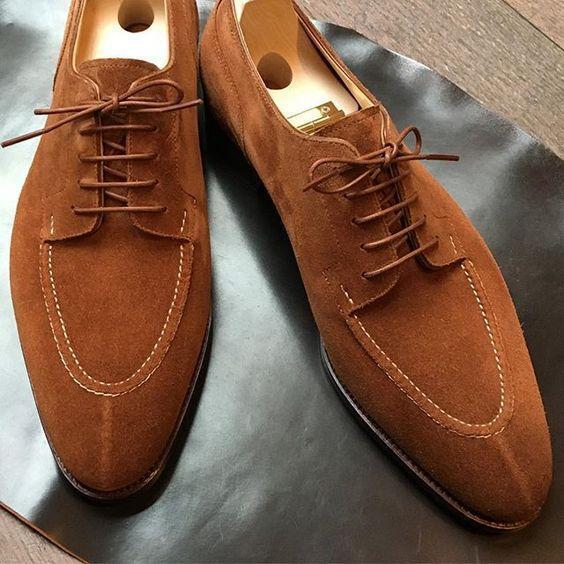 Suede Lace-Up Formal Dress Shoes