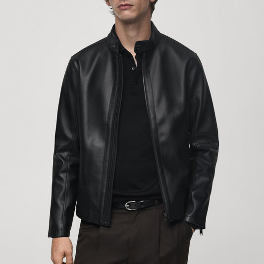 Nappa leather-effect jacket 1024112916