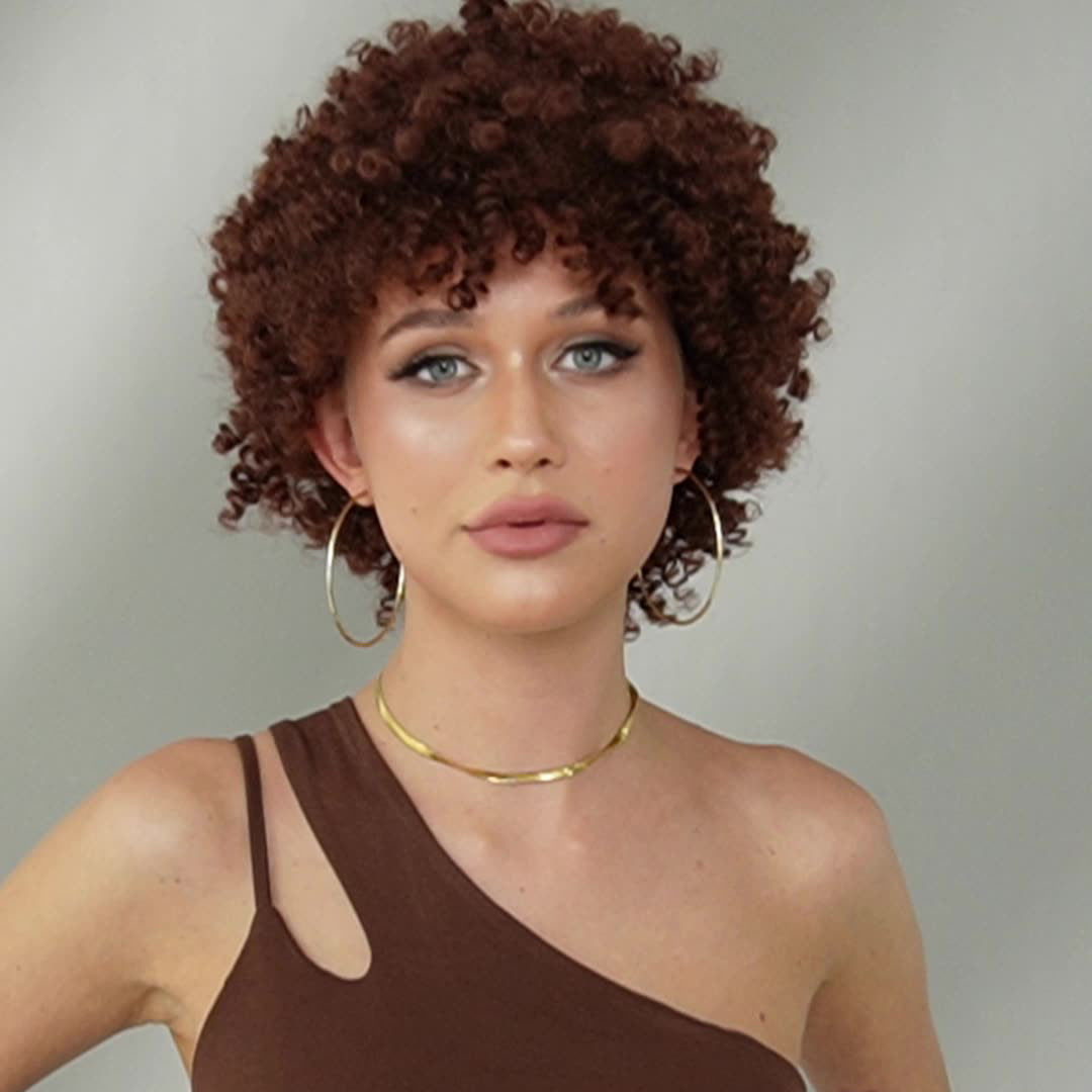 Female spring coil short wig 1024121318