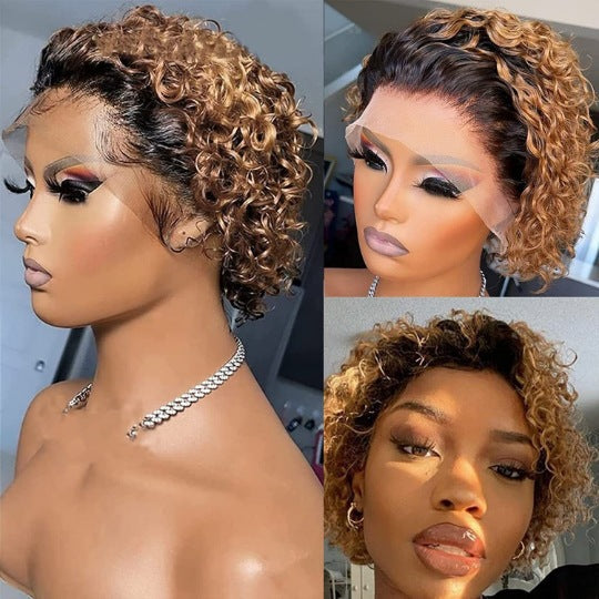 Women's wig with short curly hair　1024121006