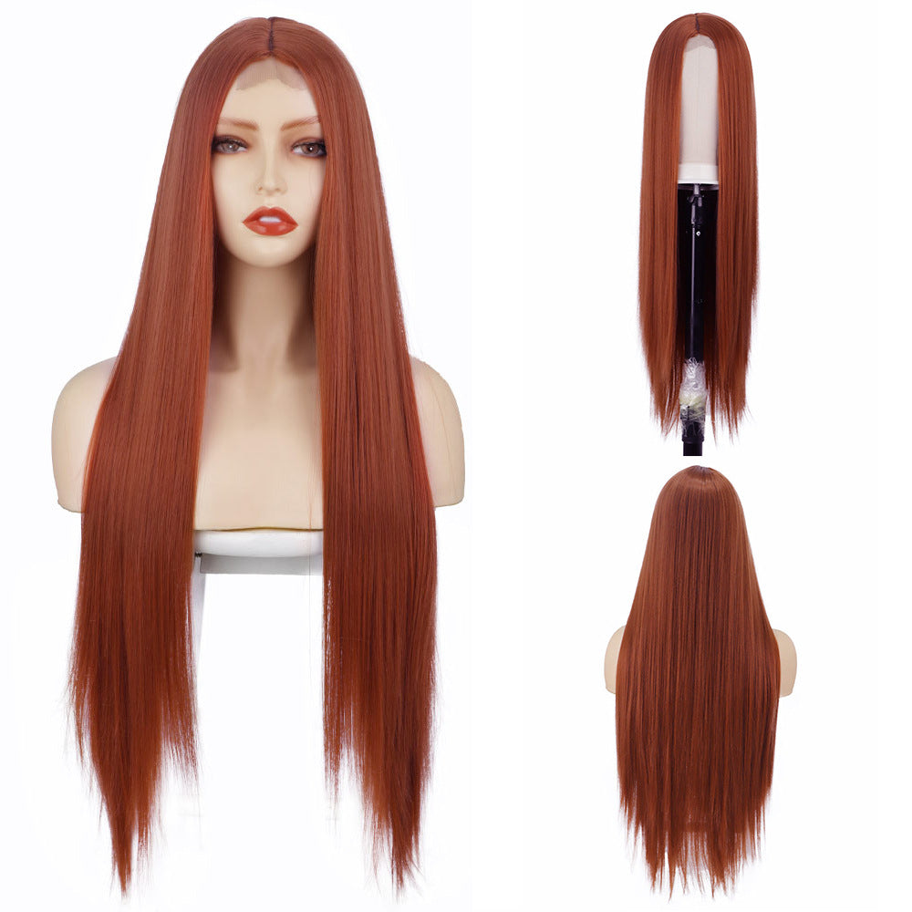 Front lace long straight wig 1024120903