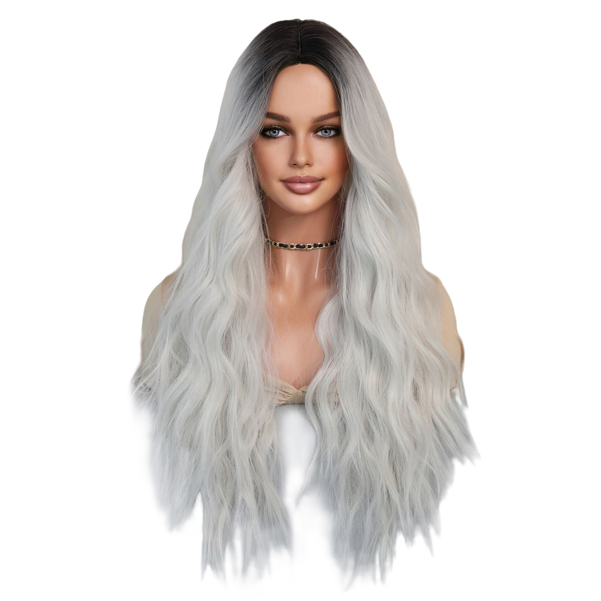 Gradient wave long rolled lace wig 1024121315