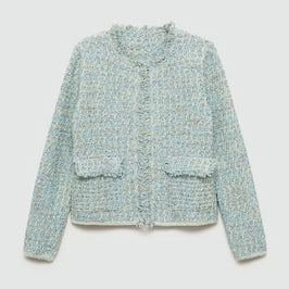 Tweed jacket with frayed ends 1024112903