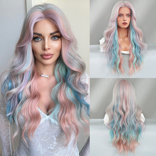 Gradient wave long rolled lace wig 1024121315