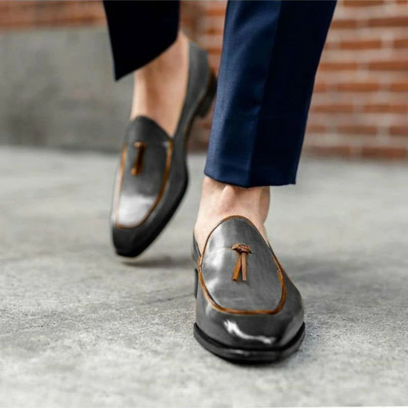 New Men PU Leather Business Tassel Dress Shoes