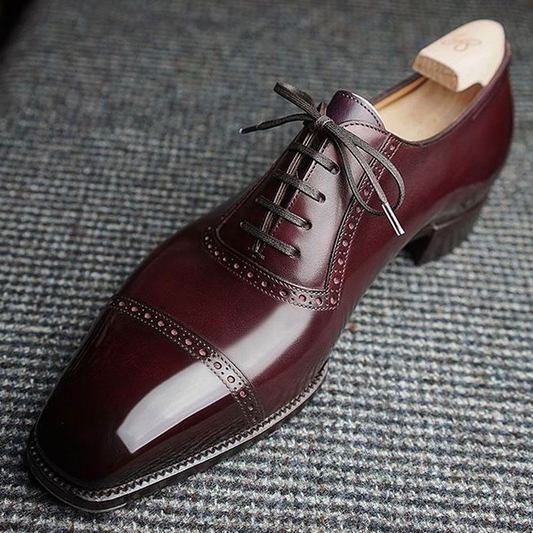 Wine Red Oxford Dress Shoes