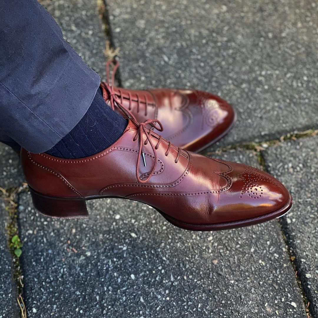 Cherry Red Oxford Dress Shoes