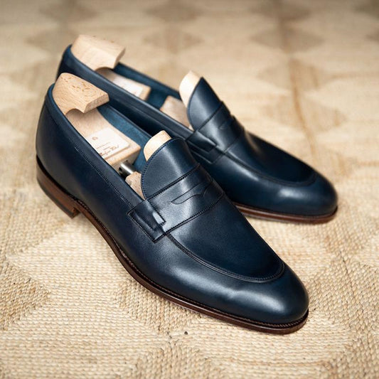 Dark Blue Slip On Shoes