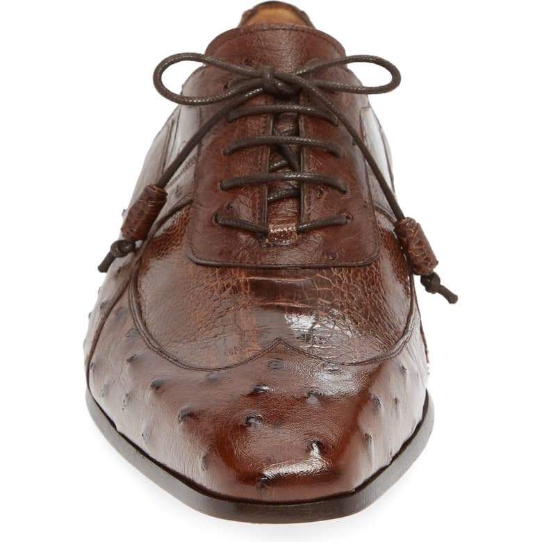 Men's Luxury Ostrich Style Lace-up Shoes