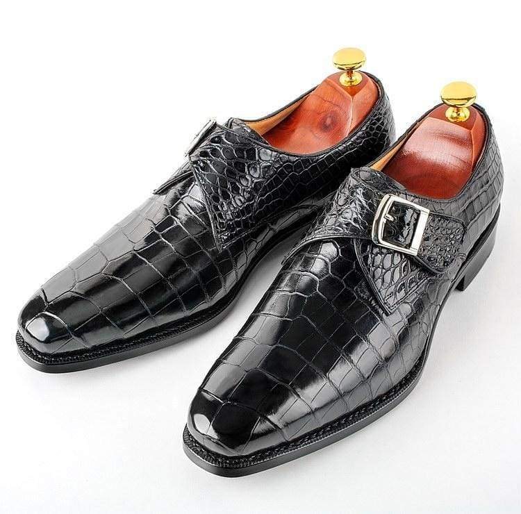 Formal Business Comfortable Skin Single Monk Strap Shoes