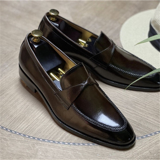 British men's business dress shoes trend penny loafers