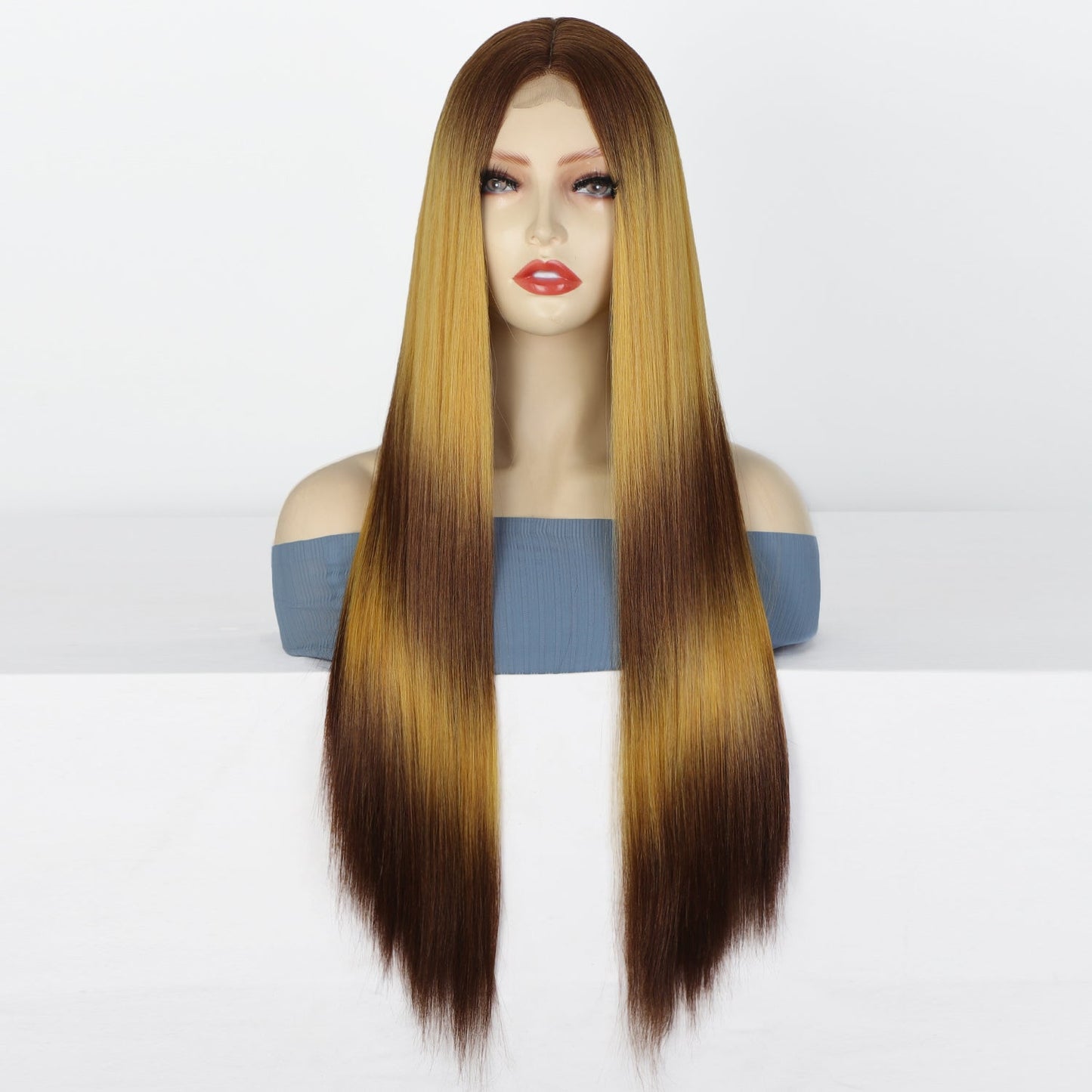 Ladies' lace long straight wig 1024121219