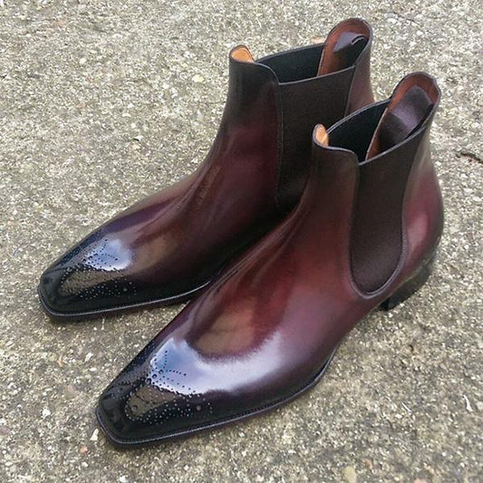 Men's Leather Dress Formal Chelsea Boots