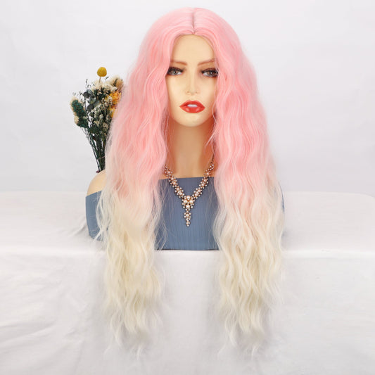 Women's Grade Gradient Big Wave Long Roll Wig 1024121216