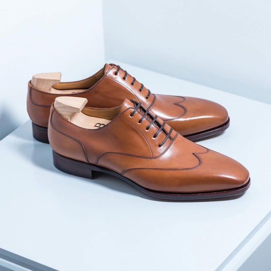 Brown Pointed Toe Italian Style Oxford Business Shoes