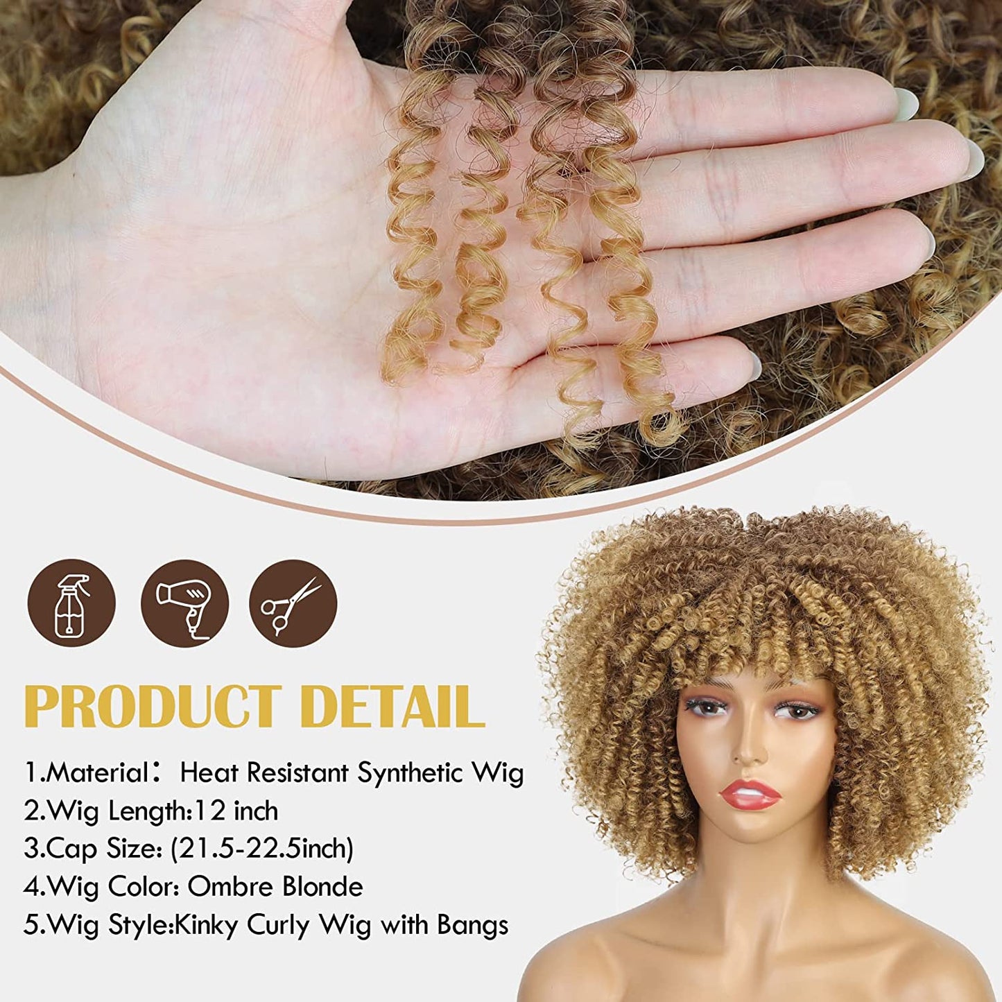 Ladies' explosive hair curly wig 1024121208