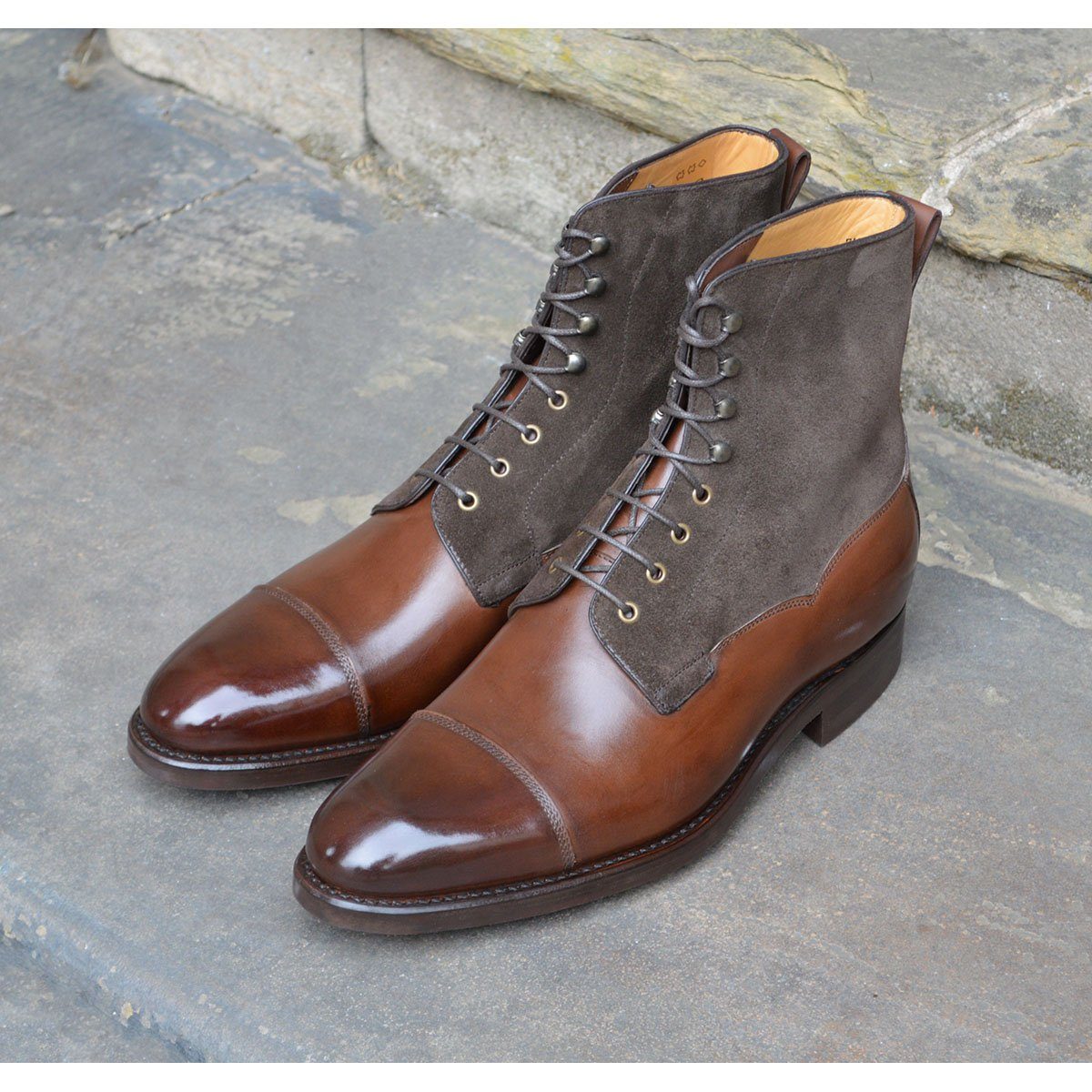 British new gentleman lace-up boots