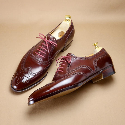 New men's red brogues