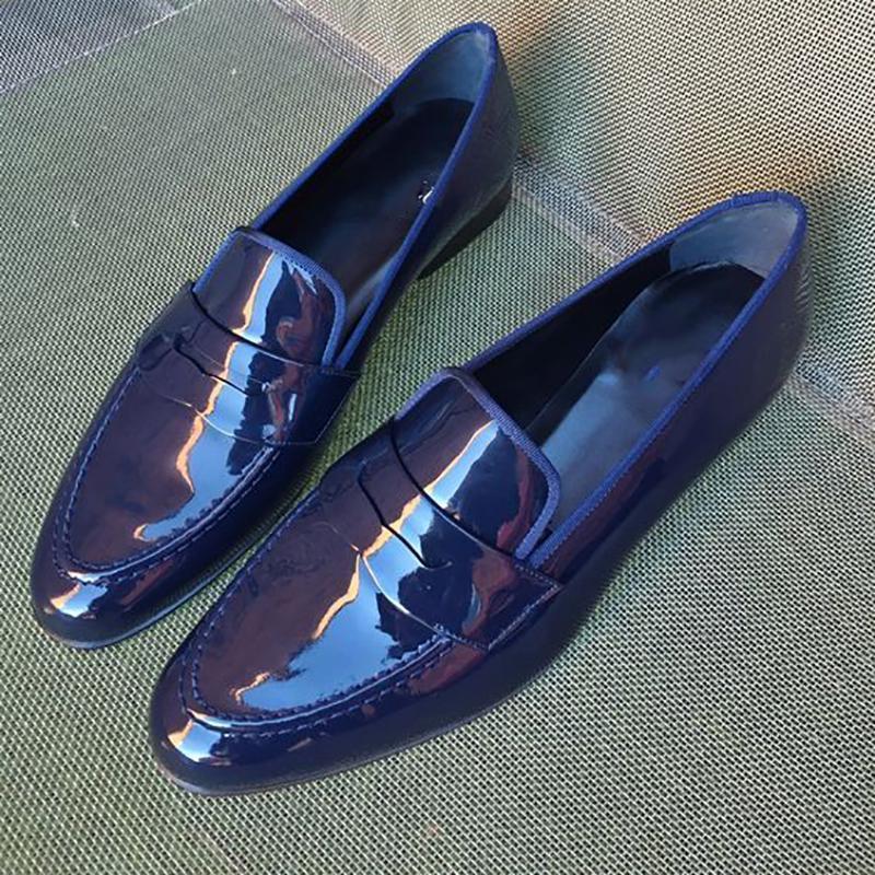 Italian Glossy Men's Leather Shoes