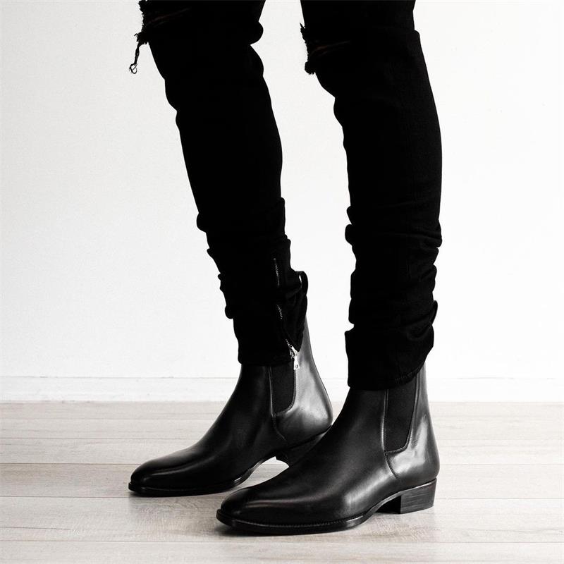 2021 New Men Fashion Trend Dress Shoes Handmade Boots