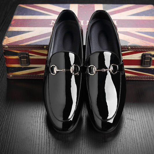 Fashion Patent Leather British Men's Shoes