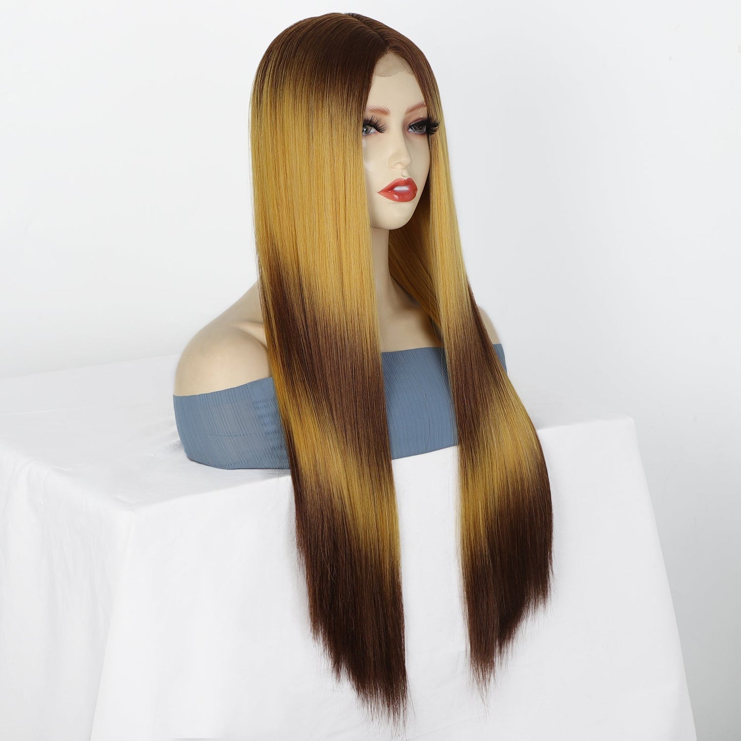 Ladies' lace long straight wig 1024121219