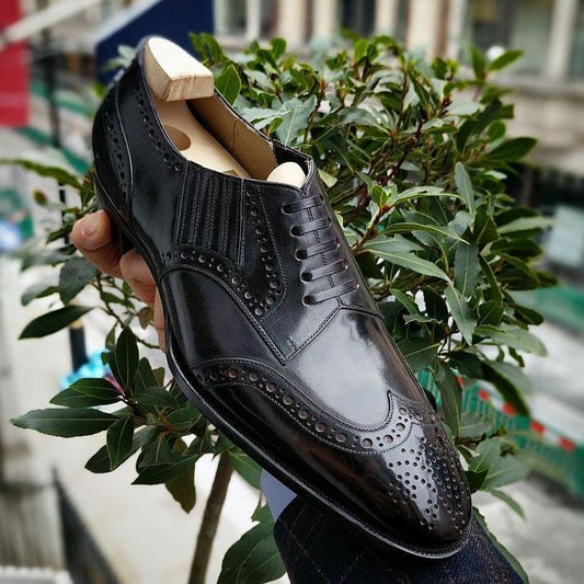 New men's lace-up brogue shoes