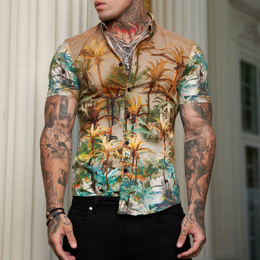 Palm Tree Men's Casual Shirt