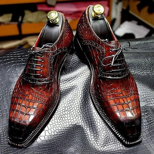 Italian luxury design classic handmade series Oxford men's leather shoes