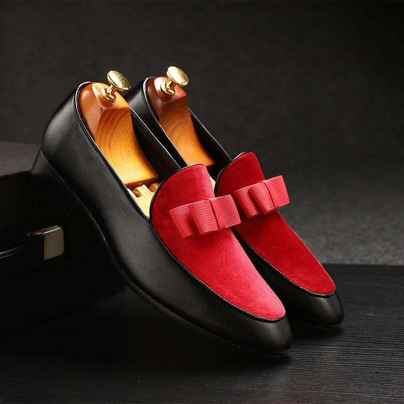 Men Formal Shoes Bowknot Wedding Dress Loafers