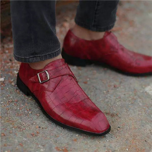 Men PU Leather Brogue Dress Shoes