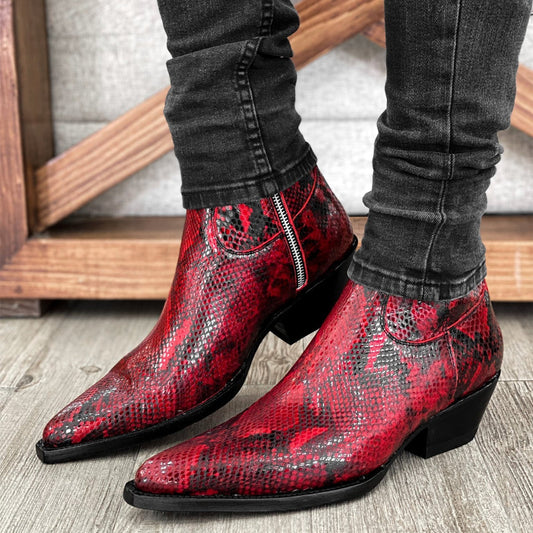 RED MUNICH BOOTS