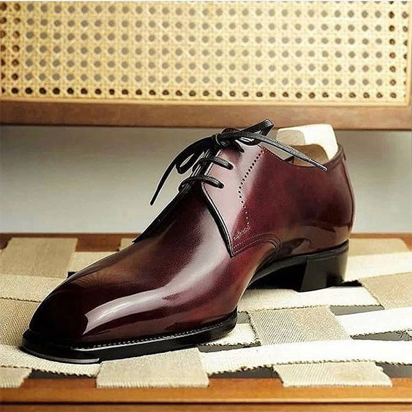 Dark Brown Leather Dress Design Handsome Shoes