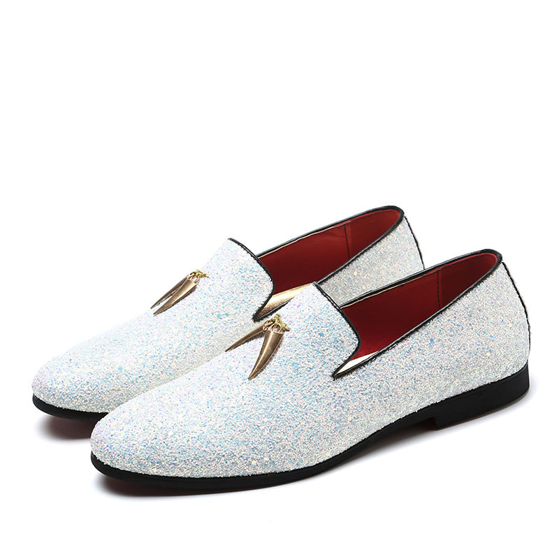 Pointed Toe Casual Shiny Slip On Shoes