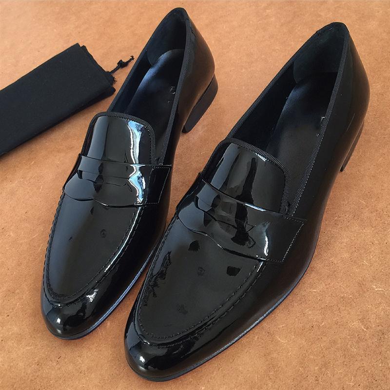 Italian Glossy Men's Leather Shoes