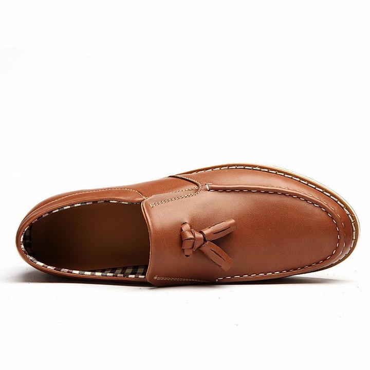 Leather Tassel Loafers Shoes (2 Colors)