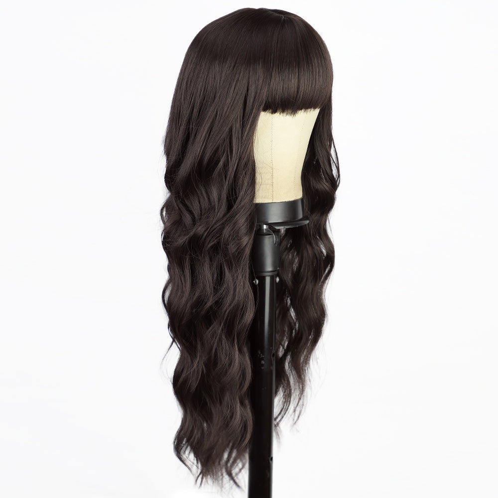 Big wave long curly hair with bangs wig 1024121215