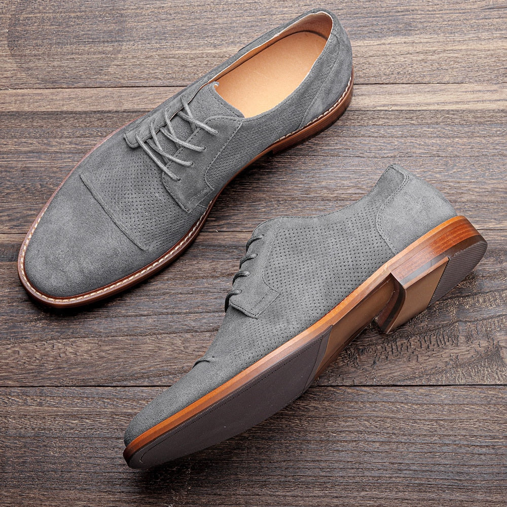 Men_s Dress shoes Suede Derby Shoes