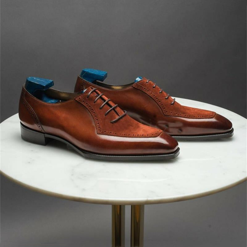 New Men Fashion Trend Business Dress Shoes Handmade Brogue Shoes