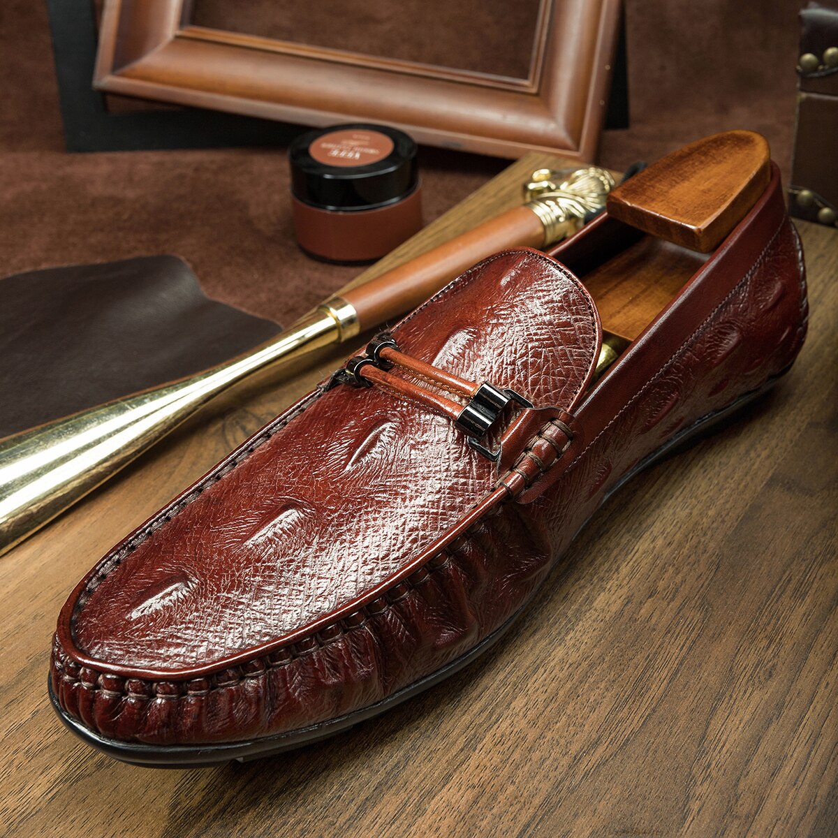 2021 New Design Loafers Men Genuine Leather Slip-on Shoes