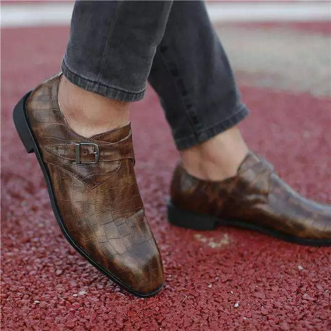 Men PU Leather Brogue Dress Shoes