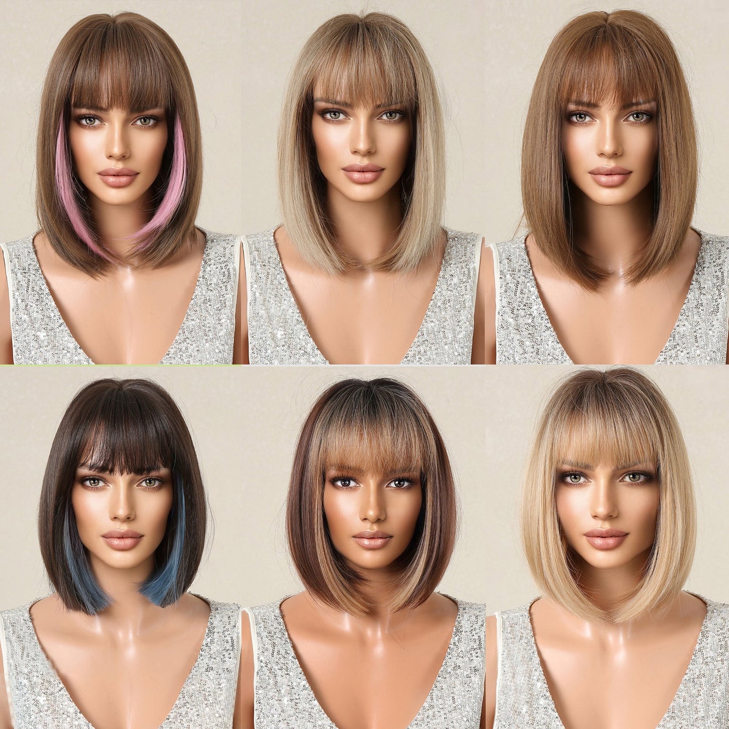 Wig shoulder length short hair 1924121202